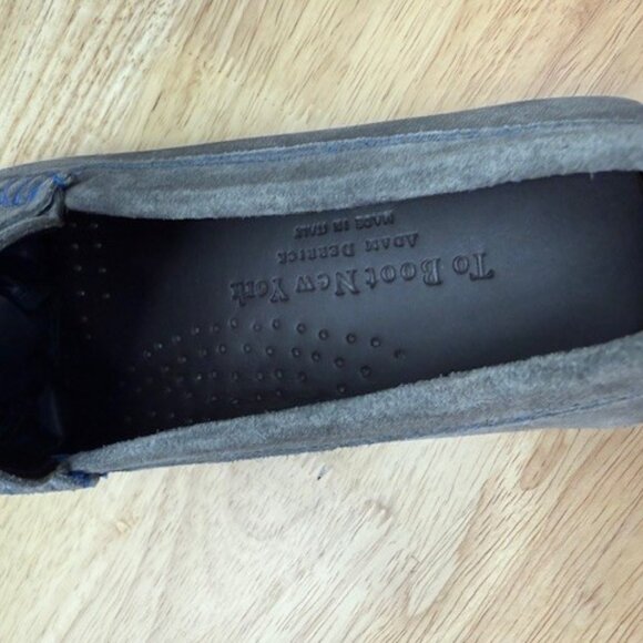 To Boot New York Men’s Suede Loafers – Size 8.5 – Gray with Blue Stitching - Picture 2 of 4
